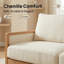Canapé à trois places moderne de 77,8 po de largeur, revêtement en chenille douce avec accoudoirs en bois massif, canapé de canapé de style américain pour le salon, dossier rembourré et siège à ressorts ensachés-1073943388