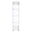 Grande vitrine en verre avec 4 tablettes et DEL, 12 options de couleurs, télécommande, H 64,99 po x l 31,39 po x l 14,66 po, verre trempé, côtés de vases en bois massif