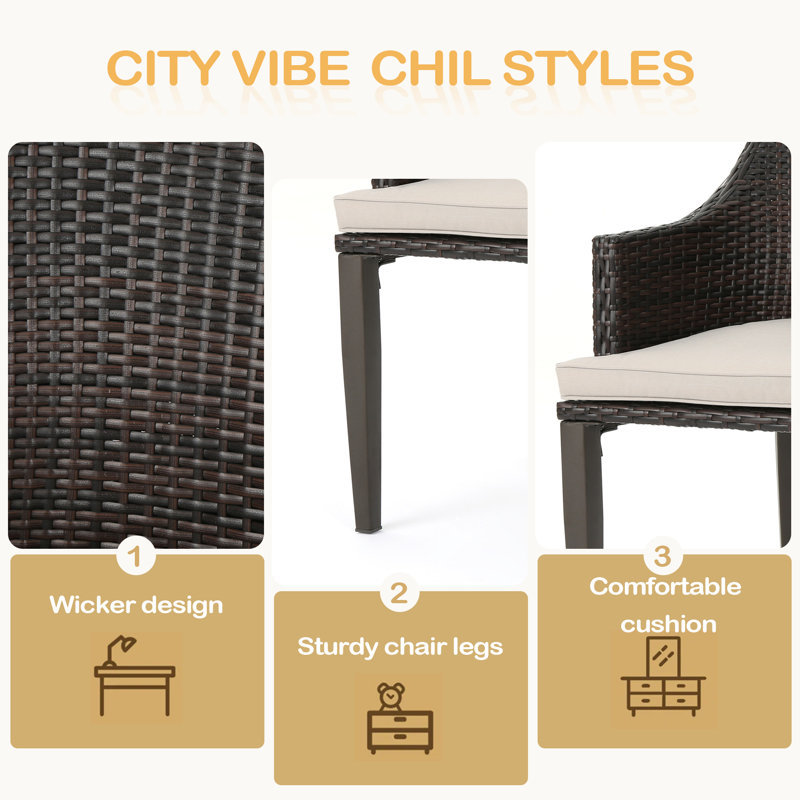 Chaise - Ensemble de 2 pièces Mp2, Brun