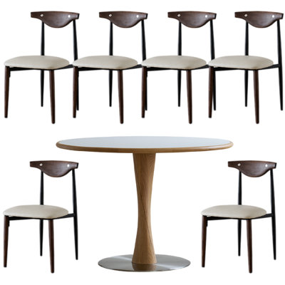 Nordic style modern simple round table sets