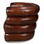 Fauteuil demi-tonneau rembourré et pivotant-98236147