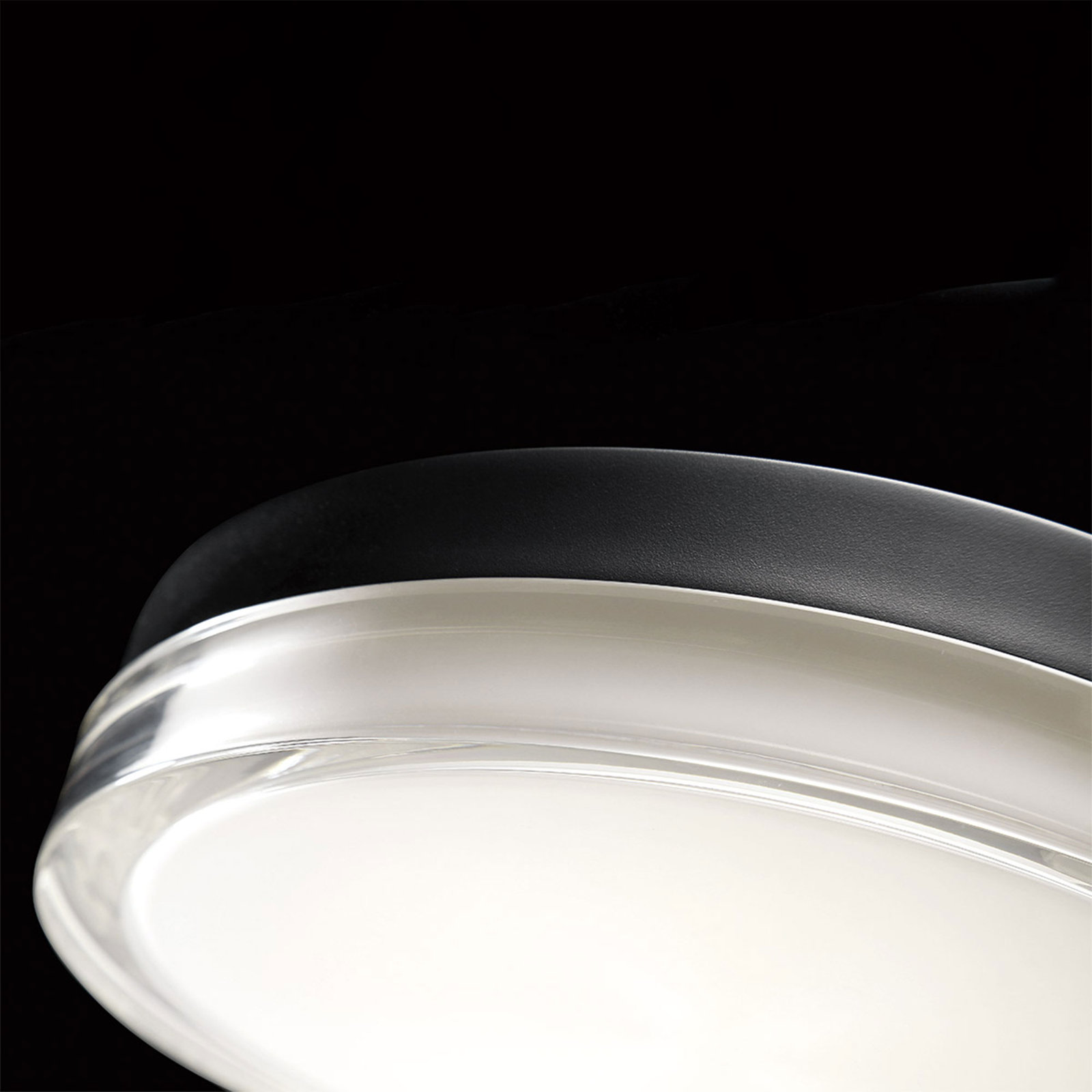 Pi Single Light Flush Mount, 3000K, 2.5" H x 15" W x 15" D, Matte Black