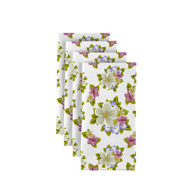 Emilee Polyester Floral Square Napkin