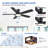52" Flush Mount Modern Ceiling Fan With Lights And Remote Control, Reversible And 5 Dual-sided Blades-498187537