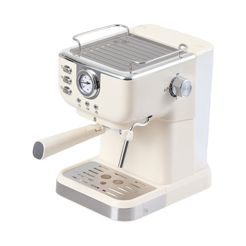 Retro Coffee Espresso Machine with Latte Milk Frother