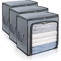 Flat Storage Box Gray Gray 22-1/2 x 28-1/2 x 2 04-528