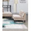 Moderne magnifique ensemble modulaire 6 pièces 4X chaises sans accoudoirs 2X repose-pieds canapé en tissu rose rosé Morgan-809988536