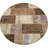 Distressed Modern Patchwork Round Area Rug 5x5