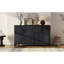 Armoire 4 portes Style avec finition naturelle, poignées en métal lisse, portes à fermeture douce, idéale pour les petites pièces-703086110