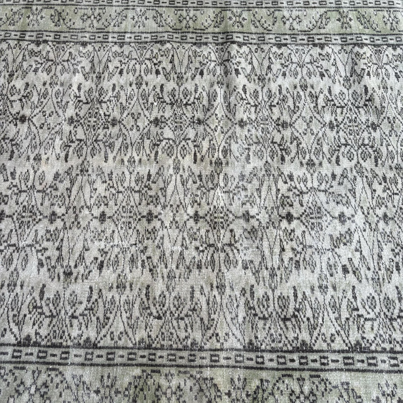Grand grand tapis turc beige Oushak avec des motifs anatoliens doux et lavables, idéal pour rehausser le décor de la chambre à coucher avec un style classique intemporel