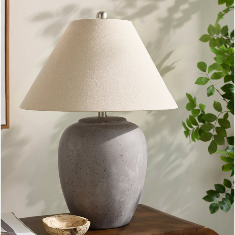 Eustacia Ceramic Table Lamp, Gray