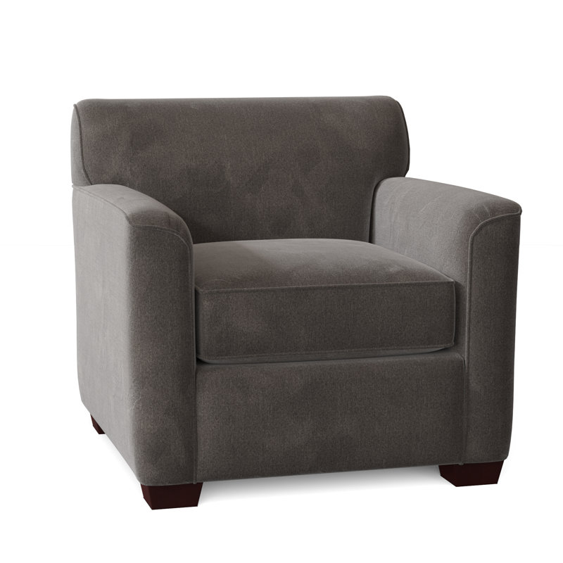 Fauteuil de 39 po de large Keaton, Non, Velours performance gris Nickie 45