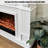 French retro-style simulated fire electric fireplace-771392278