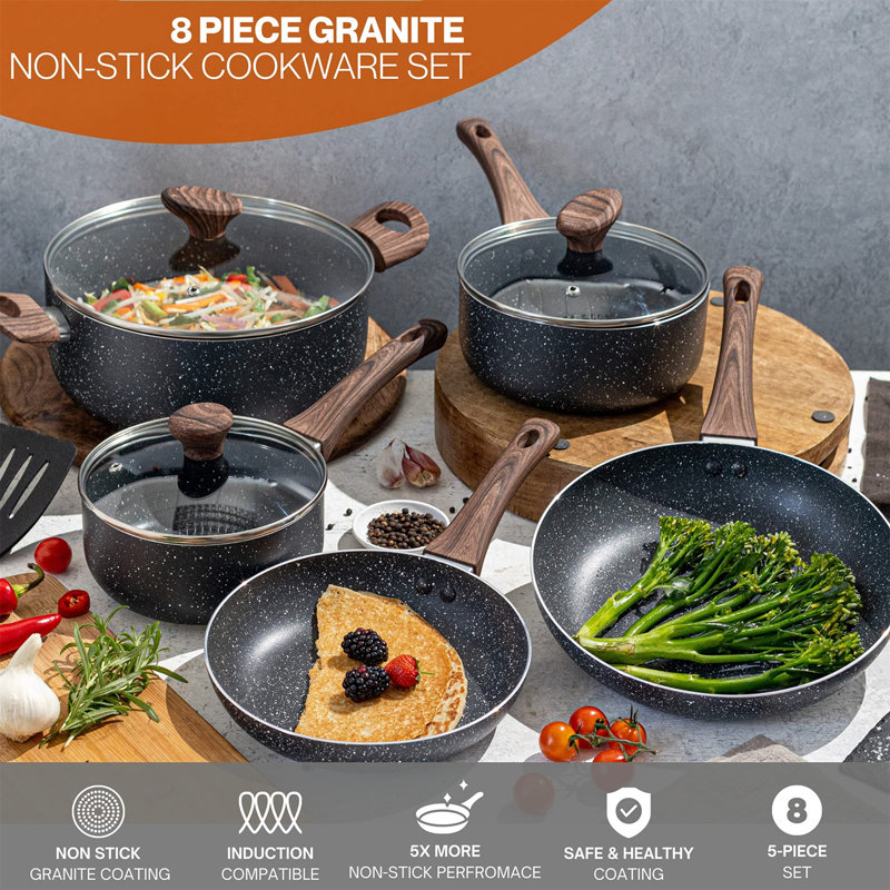 8 - Piece Stainless Steel Cookware Set