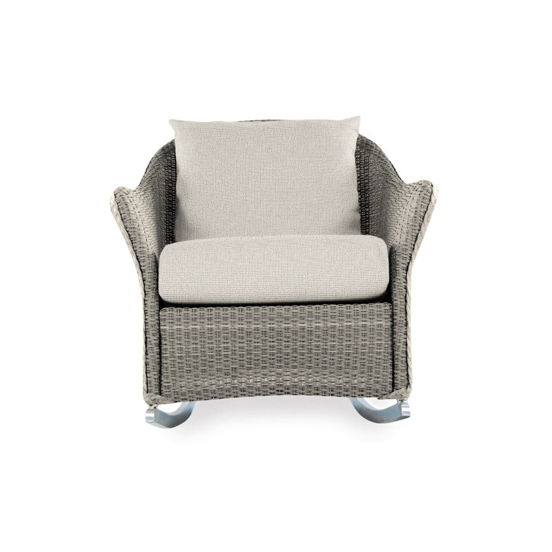 Weekend Retreat Outdoor Rocker Chair, Pewter, Charlotte Sparrow