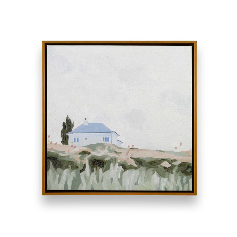 Quiet Home Escape II Canvas Print, Polished Gold Floater Framed, 12.75" H x 12.75" W x 1.75" D