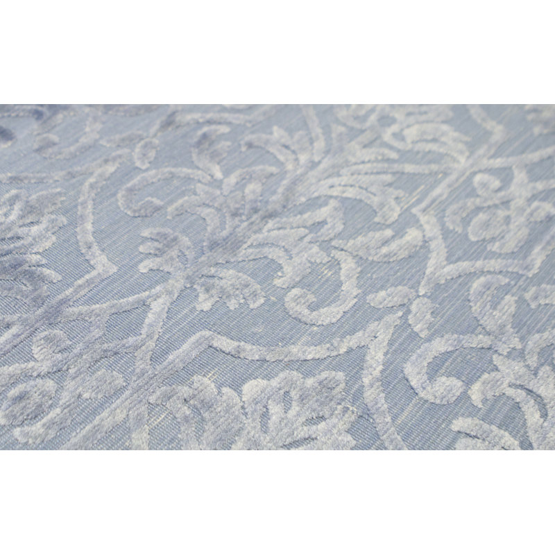 Ikat Area Rug in Light Blue