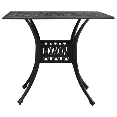 Cranon Square Metal Outdoor Dining Table With Umbrella Hole , 90cm cm W 90cm cm D