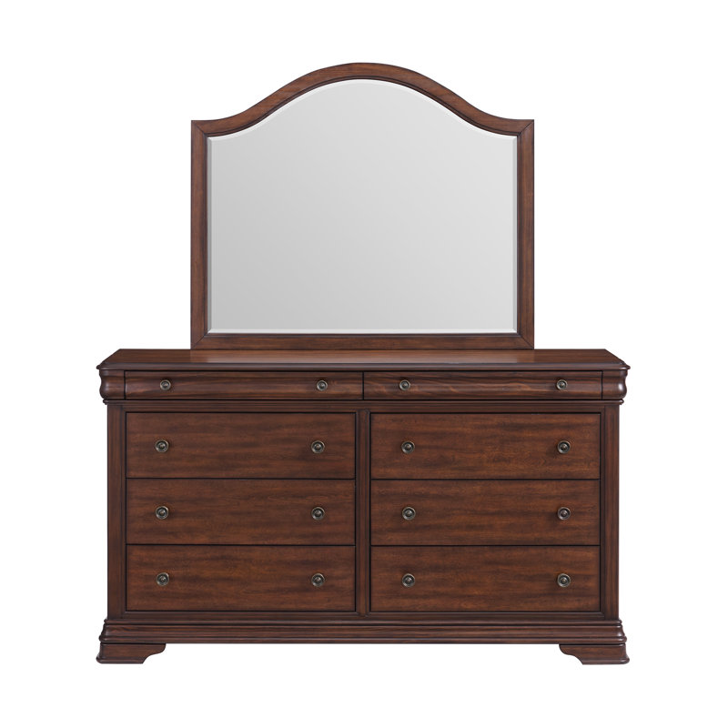 Commode 8 tiroirs avec miroir Bristy