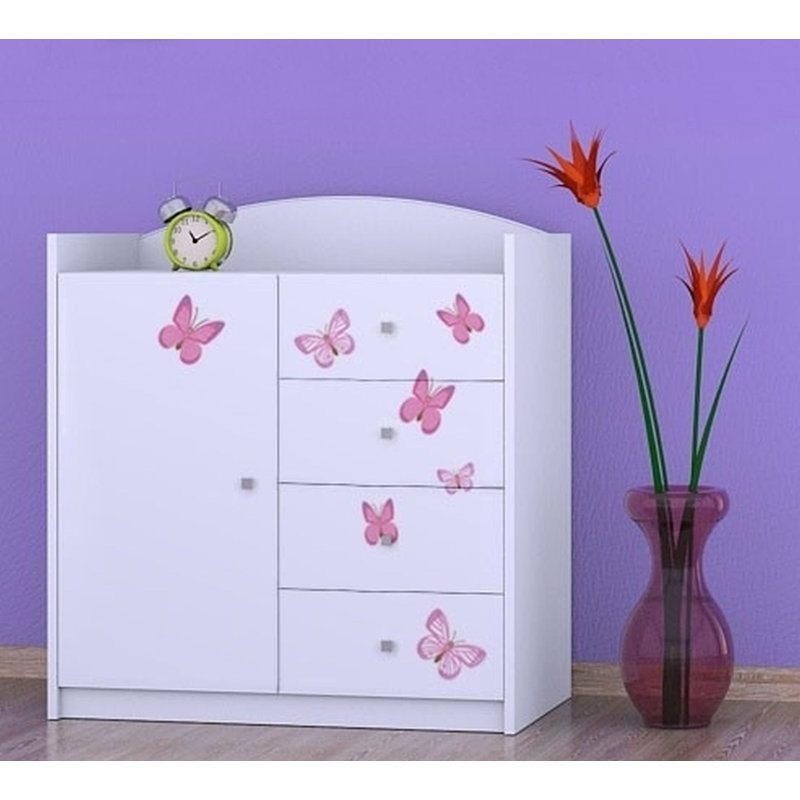 Nicoletti Kids 4 - Drawer Combo Dresser, White