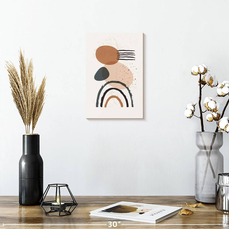 Avery Boho Abstract Neutrals, 12" H x 8" W