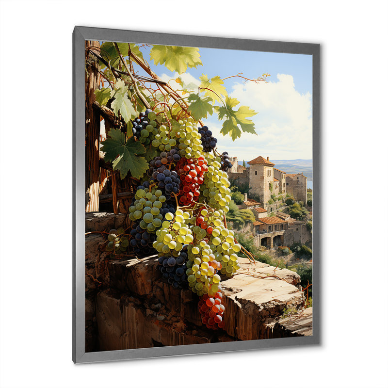 Green Wineyard, ancienne sagesse - impression, Cadre photo argenté, H 40 po x l 30 po x P 1,5 po