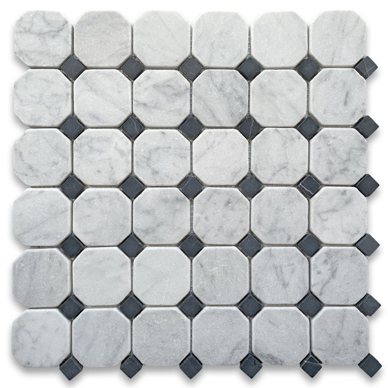 Carreau de mosaïque pour mur et plancher en marbre 12 po x 12 po
