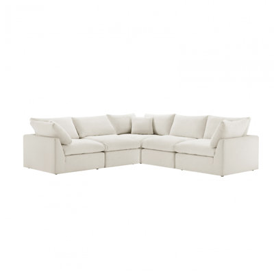 Canapé modulaire rembourré 5 pièces Eliana