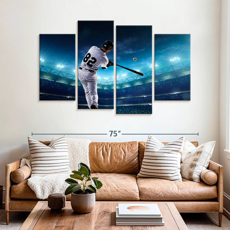 Joueur de baseball professionnel, H 42 po x l 68 po