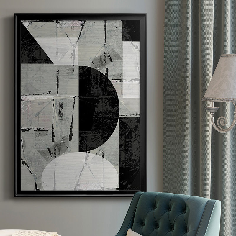 Abstrait neutre I - impression, Noir, H 24,5 po x l 18,5 po x P 1 po