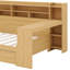 Lit de jour double avec tablettes de rangement, lit multifonctionnel avec deux tiroirs de rangement-114346510