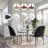 Hallett 27" Round Dining Table With MDF Top And Steel Pedestal Base For Modern Kitchen And Dining Room-1099531411-1101635816