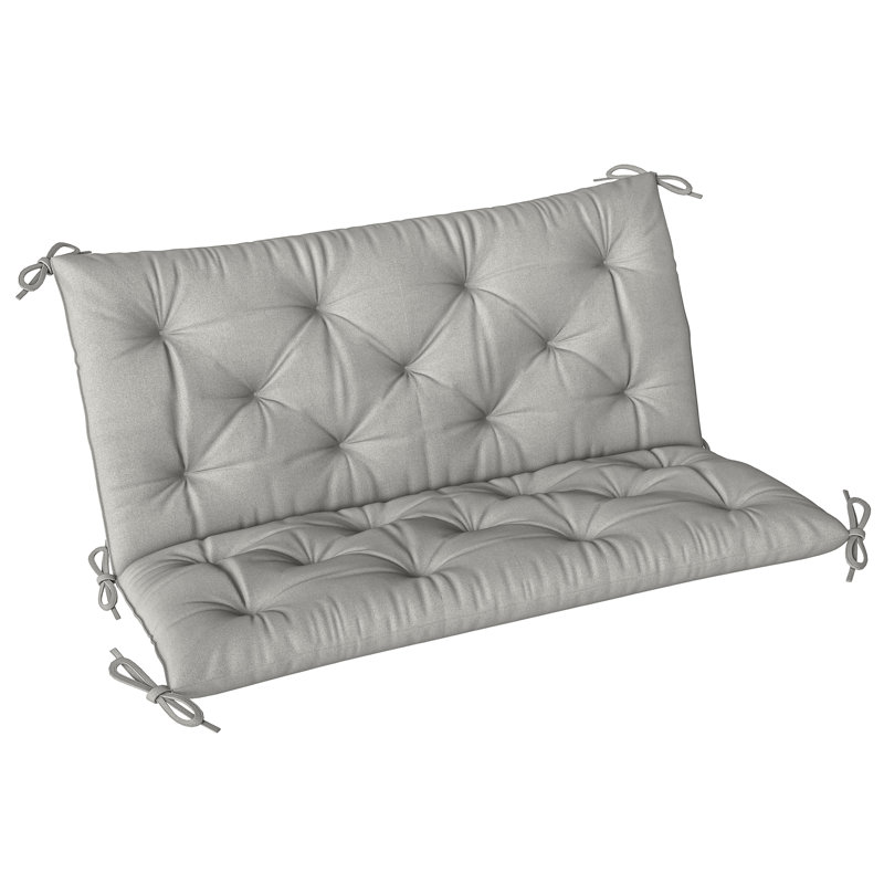 Outsunny Bench Pad Garden Swing Chair Cushion, 100cm W x 98cm D , Khaki