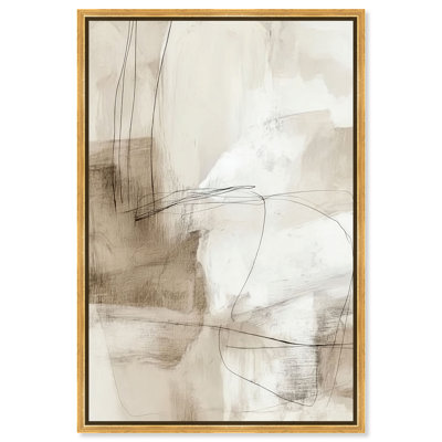 «Creamy Layers III», reproduction d'art sur toile encadrée par Art Remedy, cadre doré, 36 x 54