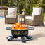 Foyer au bois avec barbecue et couvercle-2057382913