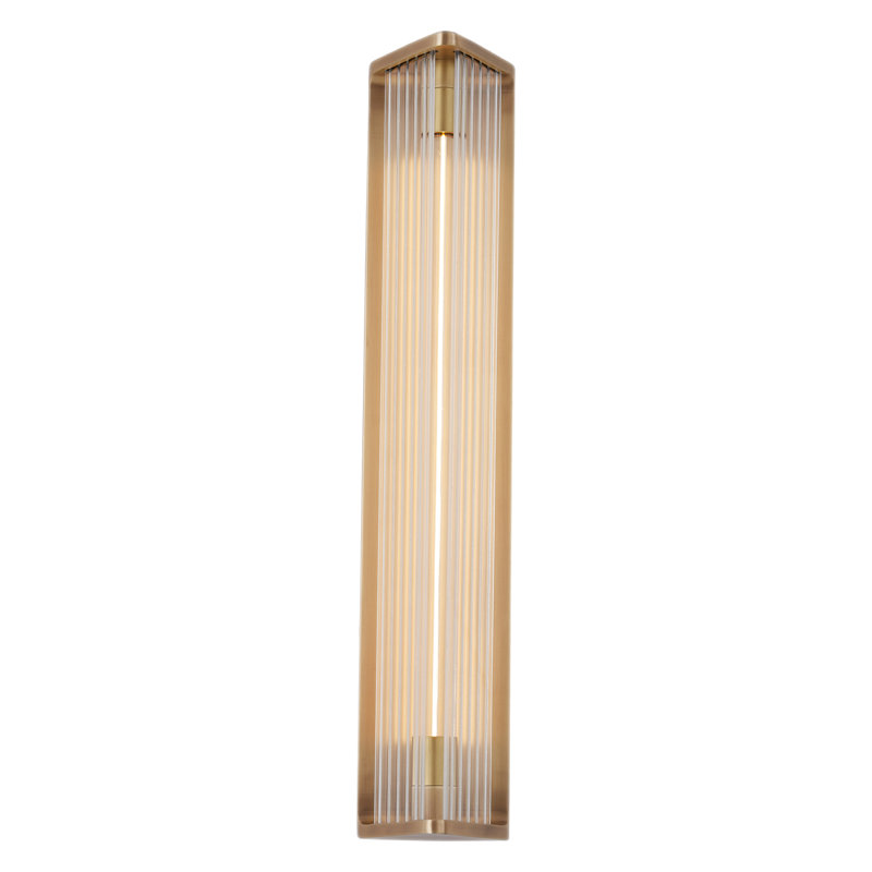 Sabre 1 - Light LED Bath Bar, Vintage Brass