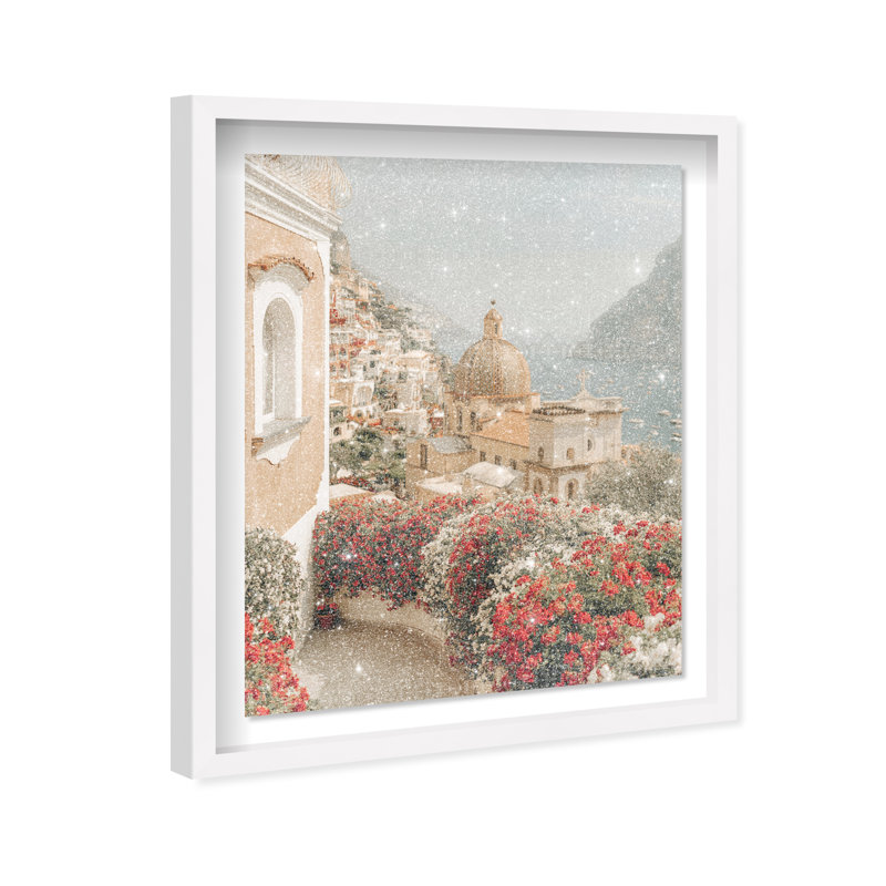 Clifftop Crimson I Shadowbox Nautical & Beach Print by Oliver Gal, Black Frame, 16 x 20, 37.5"H x 46.5"W, White Shadowbox