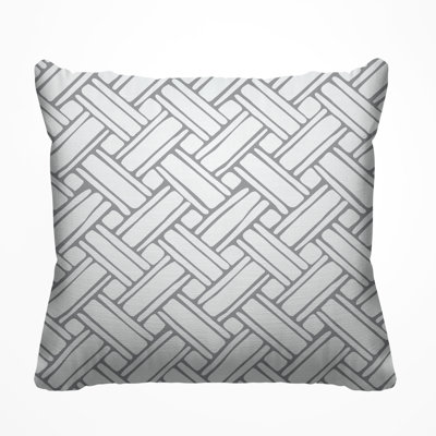Housse et insert de coussin carré d'extérieur Joise Herringbone