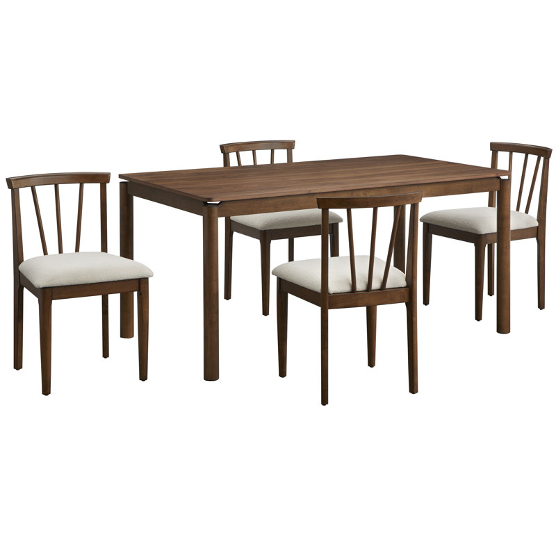 Ensemble de salle à manger Condit, 5 pièces: table, 4 chaises