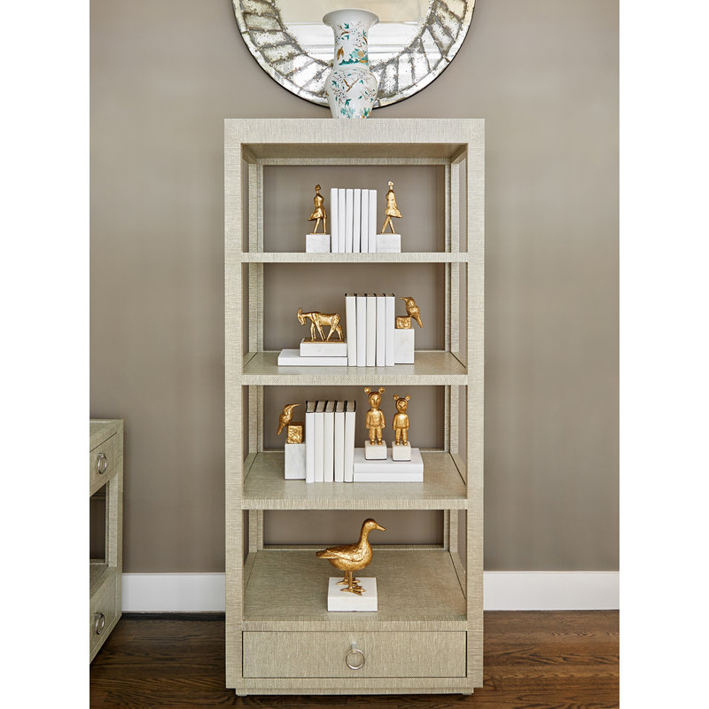 Camilla Bookcase, Moss Gray Tweed