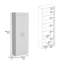 Garde-manger H 67 po, 5 tablettes internes, deux portes, blanc