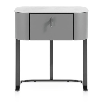 47.5cm W Metal Bedside Table