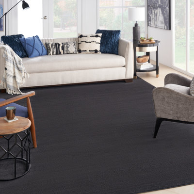 Tapis intérieur / extérieur noir Nourison Essentials