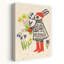Printemps, lapin en bottes rouges, fleur de lapin, art mural-761101962