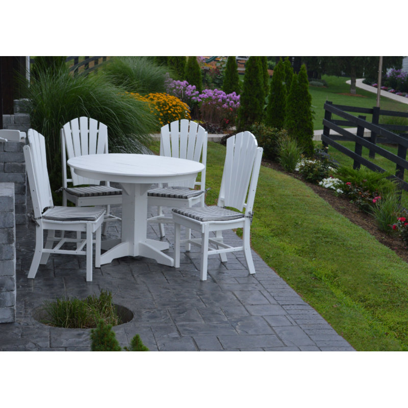Nettie 4 - Person Patio Dining Set with Round Table, White