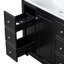 Meuble-lavabo noir 36 po (lavabo non inclus) | Idée de cadeau
