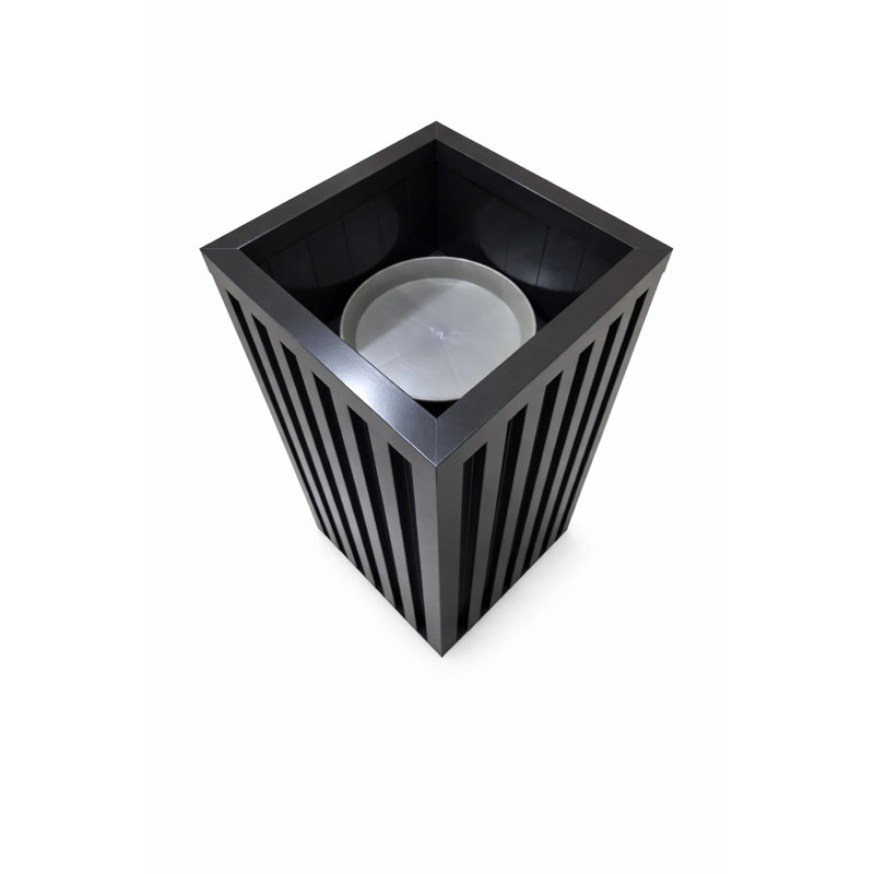 Square Grove Column Planter - Medium, Black