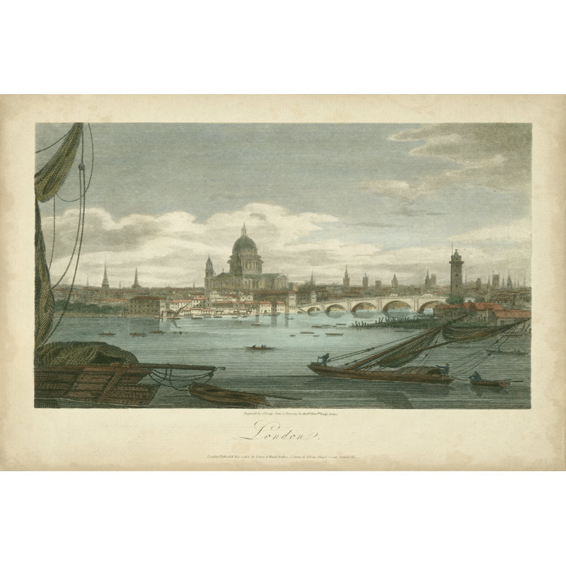 View Of London by J. Grieg - Wrapped Canvas Print, 61cm H x 91cm W x 3.8cm D