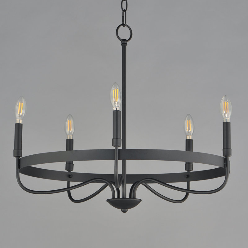 Frankie-Single-Tier Chandelier, Black
