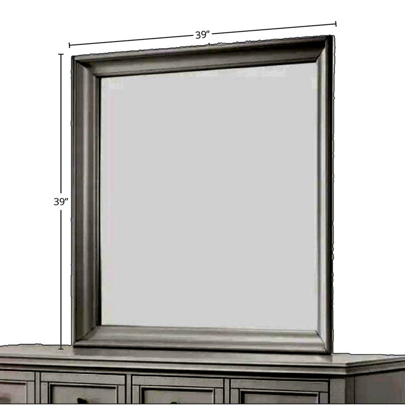 White Square Mirror